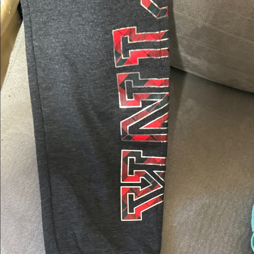 PINK Victoria's Secret Charcoal Sweatpants with Red Graphic